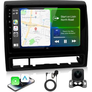 Car Radio Stereo for Toyota Tacoma 2005-2015, 9 inch Touch Screen Car Stereo with Wireless Carplay, Android Auto, For Toyota Tacoma Radio with Bluetooth, Backup Camera, AM/FM, Head Unit - 2+64G