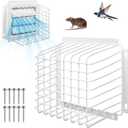 Universal Outside Bird Guard - Stainless Steel Construction Vent Cover, Fits 3 inch to 4 inch Vent Hoods, Prevents Birds, Rodents and Debris from Entering Dryer or Bathroom Exhaust Fan, White