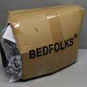 Bedfolks Waterproof Dog Crate Bed With Removable Washable Cover, Plush Faux Fur Pad for Large Dogs, Fluffy Kennel Bed 35"x23", Dark Grey