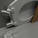 Mayfair Cassel Slow Close Toilet Seat, Easy Clean, Non Slip Premium Wood Seat, Easy Install, Made in USA, Round, White