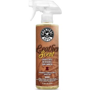 Chemical Guys Leather Scent Premium Air Freshener & Odor Eliminator Car Air Freshener Leather Scent Eliminates Odors and Refreshes Cars, Trucks, SUVs and RVs, 16 oz