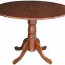 International Concepts 42" Round Dual Drop Leaf Pedestal Table, unspecified