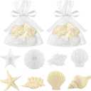 200g Sea Glass Soap Decor White Seashell Decorative Soaps for Bathroom Home Decor Beach Wedding Nautical Wedding Party Favors Beach Bridal Shower Favors