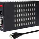 50 Port 200 Watt (40A) USB Charging Station, USB Fast Charger with Intelligent Protection, Multiple US Desktop Chargers, Suitable for Hotels, Shops, Schools, Shopping Malls