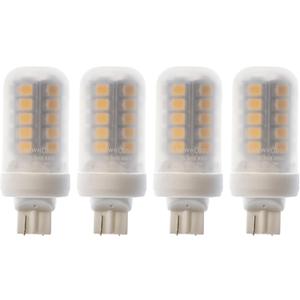 Newhouse Lighting T5-3018-4 LED Bulb, 3W (18W Equivalent) T5 Halogen Replacement Lights, 300 Lumens, 12V, 3000K, White, 4-Pack