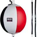 Ringside Leather Boxing Double End Bag (7", Red/White/Black)