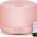 Aromatherapy Essential Oil Diffuser for Room: Air Humidifier Aroma Scent Cool Mist Colorful Lights Cute Small Large Waterless Auto Off Ultrasonic Diffusers for Home Bedroom Pink (300ml)