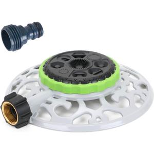 STYDDI Turret Pattern Sprinkler, 8-Pattern Stationary Water Sprinkler on Metal Decorative Base for Watering Small and Large Yards, Lawns, Garden or Odd Shaped Areas, Covers up to 1,225 sq. ft., Pack of 2 