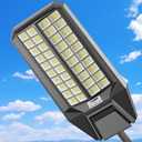 Solar Street Lights Outdoor Waterproof Dusk to Down Heavy Duty 10000W Commercial Large Solar Lights Outdoor Motion Sensor with Remote Control LED Parking Lot Flood Lights for Yard Pathway, XL-1Pack