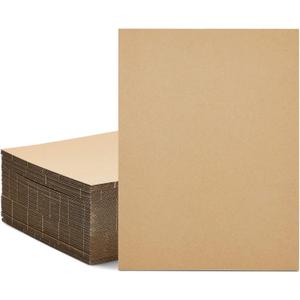 50-Pack of Corrugated Cardboard Sheets 9x12, Flat Card Boards, Packaging Inserts for Shipping, Mailing, Arts and Crafts, DIY Projects, Packing Mailers, 2mm Thick