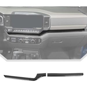 JeCar for Silverado Carbon Fiber Interior Center Console Dash Panel Cover Trim for 2022 2023 2024 2025 2026 Chevrolet Chevy Silverado 1500
