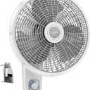 Lasko 16" 3-Speed Oscillating Wall Mount Fan for Indoor Use, M16900, Light Grey