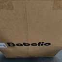 Babelio Baby Gate for Stairs, Kitchen & Doorways, No Bottom Bar| Easy Install| One-Handed Operation| Auto-Close| Hardware Mount Safety Dog Gate (White, 34" H, 29.7-46.5" W)