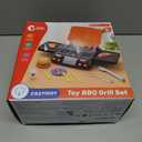 CUTE STONE Cooking Toy BBQ Set, 2 Layers Kids Grill Playset with Play Food, Pretend Smoke Sound and Light, Kitchen Accessories Utensils Toy, Outdoor Camping Barbecue Toys Gift for Toddlers Girls Boys