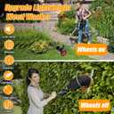 Cordless Weed Wacker Electric Eater Battery Powered Lightweight Edger Portable Stringless Weed Trimmer, 3-in-1 Grass Trimmer/Lawn Mower/Brush Cutter, with 3 Types Blades & Wheels for Yard and Garden