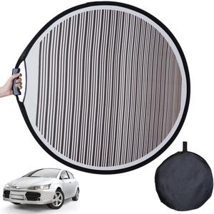 Homaisson Car Dent Detection Board with Storage Bag, 32 inch Striped Light Reflector Board, Flexible Foldable Dent Panel, Dent Fix Tool for Vehicle Door Scratch and Hail Damage (1PC)