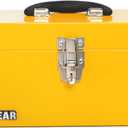 16" Portable Steel Heavy-duty Tool Box 18-Gauge with Metal Latch and Handle Yellow