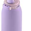 Ello Emma 14oz Vacuum Insulated Stainless Steel Kids Water Bottle with Straw and Built-in Carrying Handle and Leak-Proof Locking Lid for School Backpack, Lunchbox and Outdoor Sports