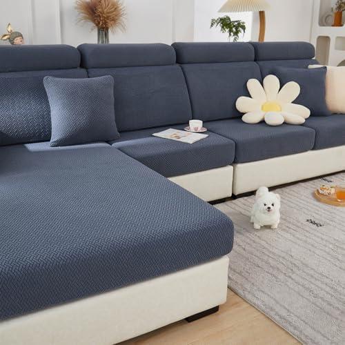 Disayu Sofa Covers Couch Covers for Sofa Pet Friendly Couch Cushion Covers Universal Sofa Covers Washable Stretch Slipcovers for Sectional Sofa (Texture Metal Gray, Large Single Seat Cover)