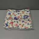 Tankaneo Womens Puffer Quilted Jacket Lightweight Floral Print Button Down Long Sleeve Patchwork Outwear Coats Small