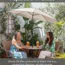 6 Ft Outdoor Patio Umbrella - Outdoor Umbrella for Patio, Pool, Table, Garden, Deck, & Beach - Easy Open/Close Crank and Push Button Tilt Adjustment - Beige Market Umbrellas