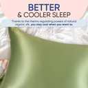 Blissy Silk Pillowcase - 100% Pure Mulberry Silk - 22 Momme 6A High-Grade Fibers - Silk Pillow Cover for Hair & Skin - Regular, Queen & King (Olive, Queen)