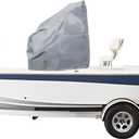 WFLNHB Boat Center Console Cover Heavy Duty 600D Replacement for Carolina Skiff Boston Whaler Excel Bay Pro Wellcraft-Grey