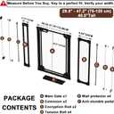 40.5" Extra Tall Clear Acrylic Baby Gate 29.5"-47.2" Wide Pressure Mounted Clear Dog Gate Indoor - No Drill Auto Close, Walk Through Baby Gates for Stair & Doorways & Hallway