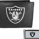 Siskiyou Sports NFL Las Vegas Raiders Bi-fold Wallet & Color Money Clip, Black, One Size