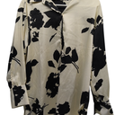 Zara Top White Black Floral Print S