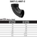 NIBCO - I05555H U5807 3 HXH 90 ELBOW ABS, Black, 3" (U58073)