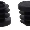 12PCS 0.59x1.28inch Black Oval Plastic Pipe Insert Chair Leg Table Leg Casing End Cap Furniture Leg Cap Tube Insert Suitable for Desk Filing Cabinet Furniture
