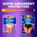 Always Discreet Adult Diapers for Women, Incontinence Underwear, Postpartum Essentials, Disposable Briefs, Max Absorbency, Bladder Leak Protection, Large, 17ct