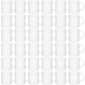 MR.R Set of 36 Sublimation Blanks Dishwasher White Ceramic Coffee Mugs 11oz Blank Ceramic Classic Drinking Cup Mug For Milk Tea Cola Water, 9 Cm X 7 Cm