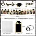 Senior 2026 Graduation Picture Banner Party Decorations, DIY Congrats Grad Grad Photo Banner for High School College Classroom Parties Supplies - Fits photos up to 4"x6" (Senior Black)