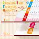 101 Foods Before 1 Checklist Magnet Baby Food Chart & First Foods Fridge Magnet Baby First Foods Tracker with Weekly Meal Planner Dry Erase Baby Food Tracker Fridge Magnet with 3 Markers
