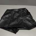 Just Quella Black Faux Leather Split Hem Mini Skirt Size Medium