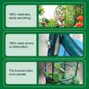 Tower Obelisk Garden Trellis 100% Metal 6.3 Feet Tall Plant Support for Climbing Vines and Flowers Stands,Black Green Lightweight Plant Tower