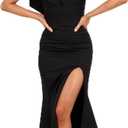 Petal & Pup Women's Charmed One Shoulder Midi Dress, Medium