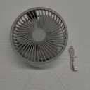 Gaiatop Portable Camping Fan with LED Lantern, 360°Rotation and Clip on for Desk, 4000mAh USB Rechargeable Battery Powered, Digital Display and Hanging Hook for Tent Outdoor Travel Bedroom Gray