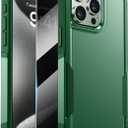Diaclara Designed for iPhone 15 Pro Max Case, [with Privacy Screen Protector] [Anti Spy] [Military Grade Drop Protection] Heavy Duty Full-Body Shockproof Phone Case, Green