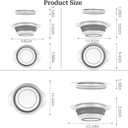 Collapsible Colander 3-Pack Set Space-Saving Foldable Kitchen Strainer with Non-Slip Base Durable Thickened PP+TPE Collapsible Strainers for Pasta, Vegetables, Fruits (Gray-White)