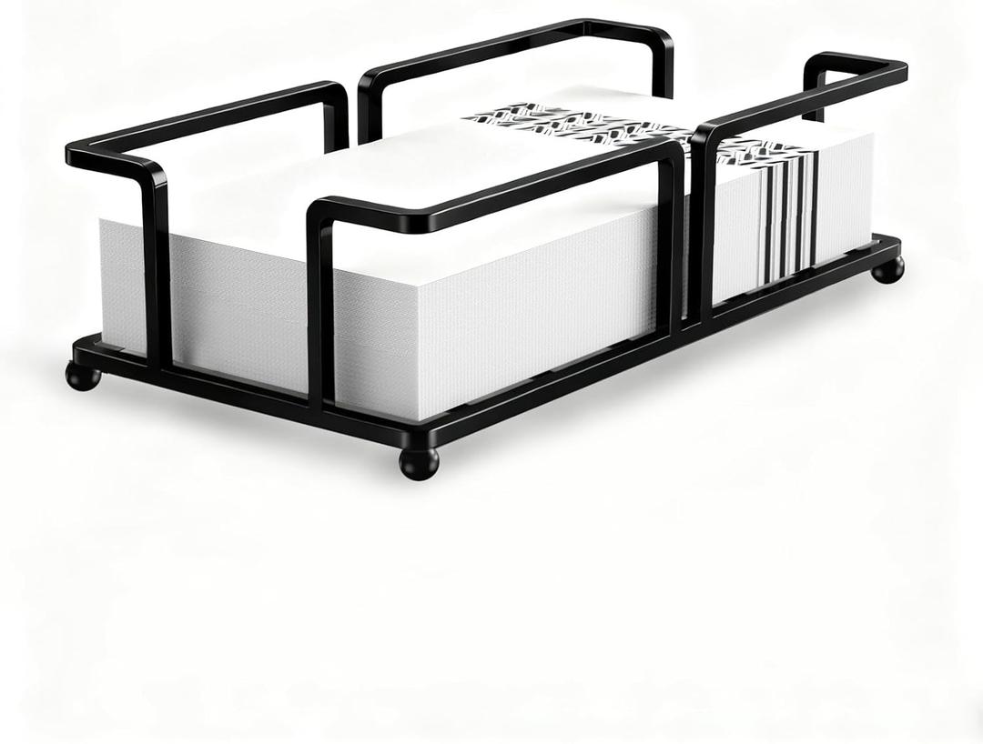 Bathroom Napkin Holder Bathroom Paper Towel Holder Bathroom Guest Towel Holder Tray for Bathroom Napkin Holder Guest Towels Disposable, Bathroom, Kitchen Dinning Table.Black