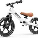 SEREED Toddler Balance Bike 2 Year Old, No Pedal Kids Toy Bike for 2-5 Years Old, Tool-Free Adjustment, Gift for 2-3 Boys Girls, Customize Plate with 3pcs Stickers (White)