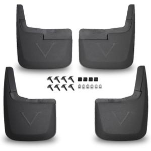 Mud Flaps Compatible with Ford F-150 2015-2020 | Fits Without OEM Fender Flares| Front & Rear Splash Guards | 4PCS Set | No Drill Installation |ABS Molded, Black