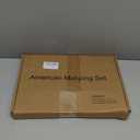 TIASUSAN Travel Mini American Mahjong Set, Mahjong Game Set with 166 White Tiles (0.8"), Complete Set with 4 Racks, and Thickened Blue Printed Mah-Jongg Tiles Bag, Portable Travel Mahjongg Set