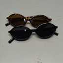 ViewJoy Retro Oval Sunglasses for Women Vintage 90s Y2K Trendy Designer Sun Glasses