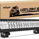 Nilight - 60005C-A 20Inch 126W Spot Flood Combo Led Light Bar Off Road Lights Boat Lighting Fog Light Driving Lights LED Work Light for Trucks