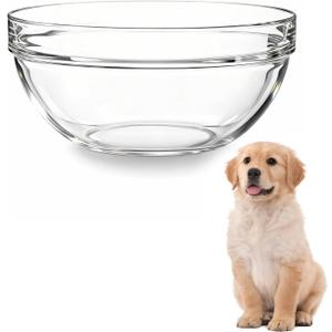 Replacement Glass Bowl for Feoyoho 5.5in Feeder Stand  34 oz / 4.2 Cups (Replacement Only), Dishwasher & Microwave Safe