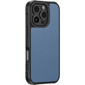 AMAZINGthing for iPhone 16 Pro Max Case Leather, Compatible with Magsafe Wireless Charging, Premium PU Leather and TPU Protection, Luxury Protective Case for iPhone 16 Pro Max, Blue